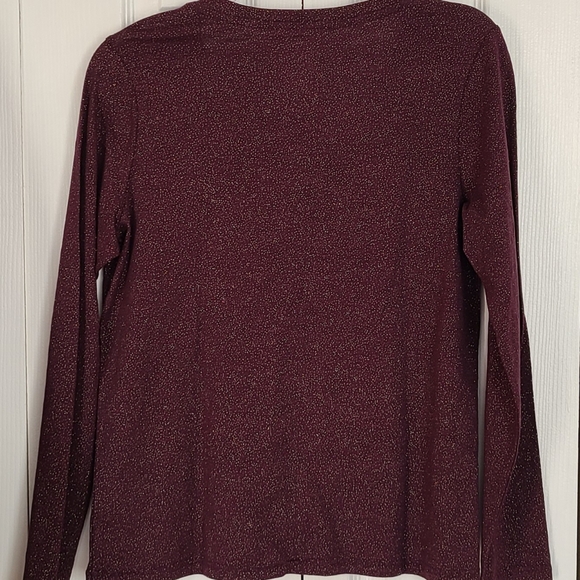 SONOMA THE EVERY DAY TEE BY SONOMA SIZE SMALL PETITE BURGUNDY - Picture 3 of 8